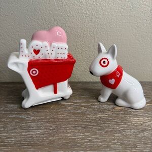 Set of 2 Target Spritz Valentine's Day Bullseye Dog & Heart Shopping Cart